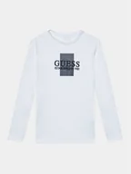 Bluzki damskie - Guess Bluzka L3BI10 I3Z14 Biały Regular Fit - miniaturka - grafika 1
