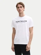 Koszulki męskie - Tom Tailor T-Shirt 1045940 Biały Regular Fit - miniaturka - grafika 1