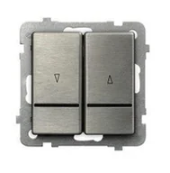Wyłączniki światła i elektryczne - Ospel Sonata stal inox łącznik żaluzyjny ŁP-7RMS/m/37 ŁP-7RMS/m/37 - miniaturka - grafika 1