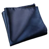 Krawaty i muchy męskie - Poszetka męska gładka - granatowa - miniaturka - grafika 1