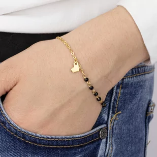 Bransoletka delikatna STAL SZLACHETNA POZŁACANA - Bransoletki - miniaturka - grafika 1