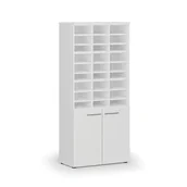 Regały biurowe - Regał sortujący PRIMO WHITE, 1781 x 800 x 420 mm, 27 przegród, biały - miniaturka - grafika 1