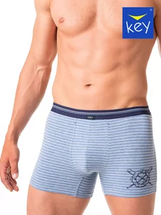 SZORTY KEY MXH-629 A24 PA (kolor niebieski-paski, rozmiar M) - Majtki męskie - miniaturka - grafika 1