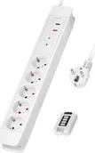 Listwy zasilające - LogiLink 5 gniazd 1.5m biała - miniaturka - grafika 1