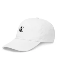 Czapki męskie - Czapka z daszkiem Calvin Klein Jeans Small Monogram LV04K5024G Biały - miniaturka - grafika 1