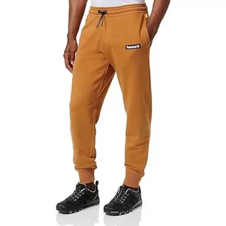 Spodnie męskie - Timberland Woven Badge Sweatpants Spodnie męskie, Wheat Boot, XS - grafika 1