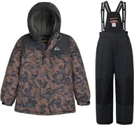 Kombinezony dla dzieci - Kombinezon Narciarski SMONTY - Ciepło i Ochrona, Brązowy, 7-8Y - miniaturka - grafika 1