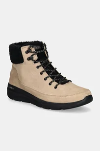 Skechers śniegowce zamszowe GLACIAL ULTRA WOOD kolor beżowy 16677 - Śniegowce damskie - miniaturka - grafika 1