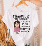 Koszulki i topy damskie - śmieszna damska koszulka - miniaturka - grafika 1