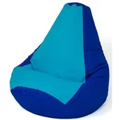 Fotele i pufy dla dzieci - Pufa worek GO GIFT Gruszka Granatowo-niebieski XL 130 x 90 cn - miniaturka - grafika 1
