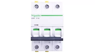 Schneider Electric Wyłącznik nadprądowy iC60N 3P D10 6kA A9F05310 - Bezpieczniki elektryczne - miniaturka - grafika 1