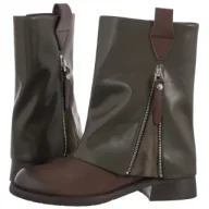 Botki damskie - Botki Zielono-Brązowe K7213-09/00-8 (MA1444-b) Maciejka - miniaturka - grafika 1