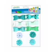 Craft with Fun Ozdoba dekoracyjna Mater Kokard/kwi samoprzylepna 10szt Nieb - Pozostałe akcesoria dla plastyków - miniaturka - grafika 1