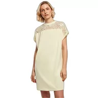 Sukienki - Urban Classics Women's Ladies Lace Tee Dress sukienka, softyellow, 5XL - miniaturka - grafika 1