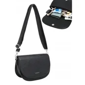 Torebki damskie - Modna Listonoszka Torebka Damska Czarna LUIGISANTO BI0507-1 Black - miniaturka - grafika 1