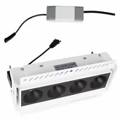 Lampy ogrodowe - Lampa wpustowa z zasilaczem i modułem LED Modular H180.08 + HM180 4L + HT180 12W ON/OFF Maxlight LED 12W 3000K czarna biała - miniaturka - grafika 1