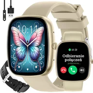 Smartwatch - Gravity T18-7 PROF Beżowy, Czarny - miniaturka - grafika 1