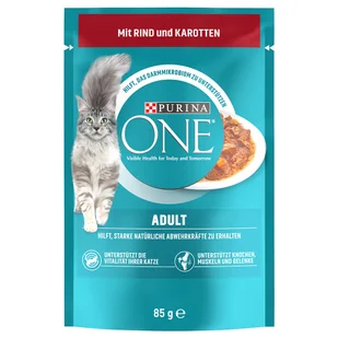 Purina One Zestaw 12 x 85 g - Adult, Wołowina z marchewką - Mokra karma dla kotów - miniaturka - grafika 3