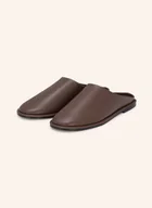 Klapki i japonki damskie - A.Emery Klapki Typu Mules Spencer braun - miniaturka - grafika 1