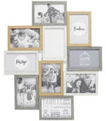 Ramki na zdjęcia - Ramka NESTIA na 10 zdjęć biel drewno - miniaturka - grafika 1