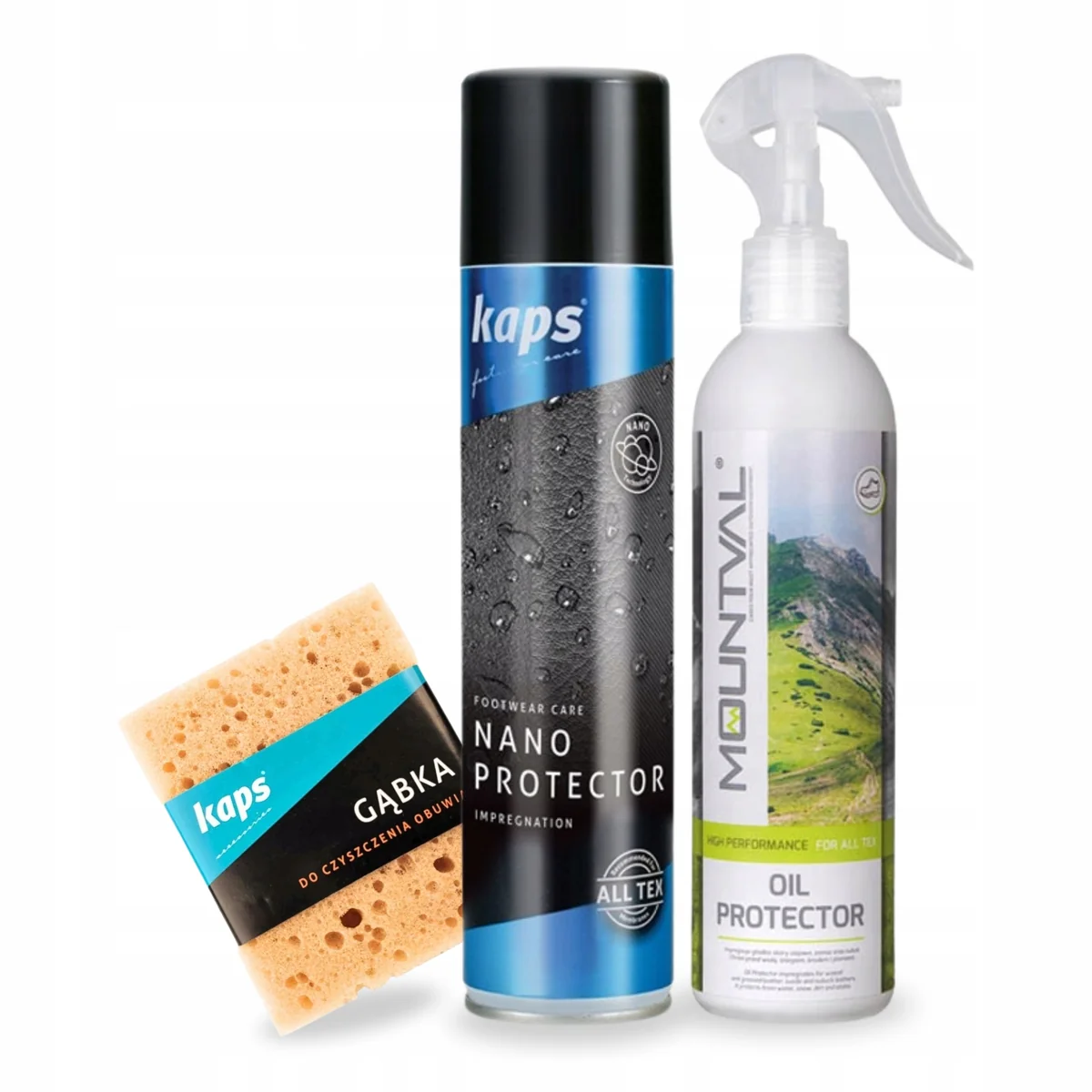 3w1 Impregnat do Butów Trekkingowych z Nano Protectorem i Gąbką Zestaw