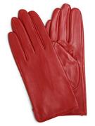 Rękawiczki - KESSLER - Skórzane rękawiczki damskie, czerwony - miniaturka - grafika 1