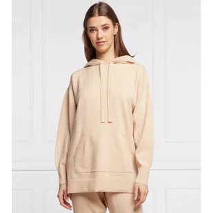 BOSS Wełniana bluza Franelle Relaxed fit z dodatkiem kaszmiru - Bluzy damskie - miniaturka - grafika 1