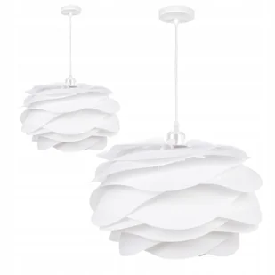 Nowoczesna lampa sufitowa wisząca żyrandol Led Biała E27 Róża - Lampy sufitowe - miniaturka - grafika 1