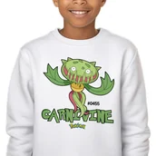 Bluzy dla dziewczynek - Bluza Dziecięca Biała Bez Kaptura Prezent Dla Dziecka Carnivine 116 Wzory - miniaturka - grafika 1