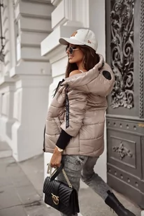Kurtka sm collection lara beżowa mokka - SHOPAHOLIC`S DREAM - Kurtki damskie - miniaturka - grafika 1