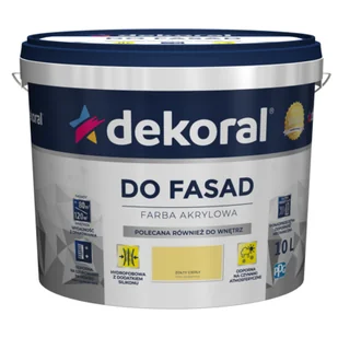 Dekoral Farba DO FASAD Żółty ciepły 10 l - Farby zewnętrzne - miniaturka - grafika 1