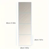 Inne - Zestaw 4 szt. 3D Kwadratowe Akrylowe Naklejki Ścienne z Lustrem, Grubość 1mm - Niełamliwe i Zdejmowane Samoprzylepne do Sypialni, Salonu, Biura, - miniaturka - grafika 1