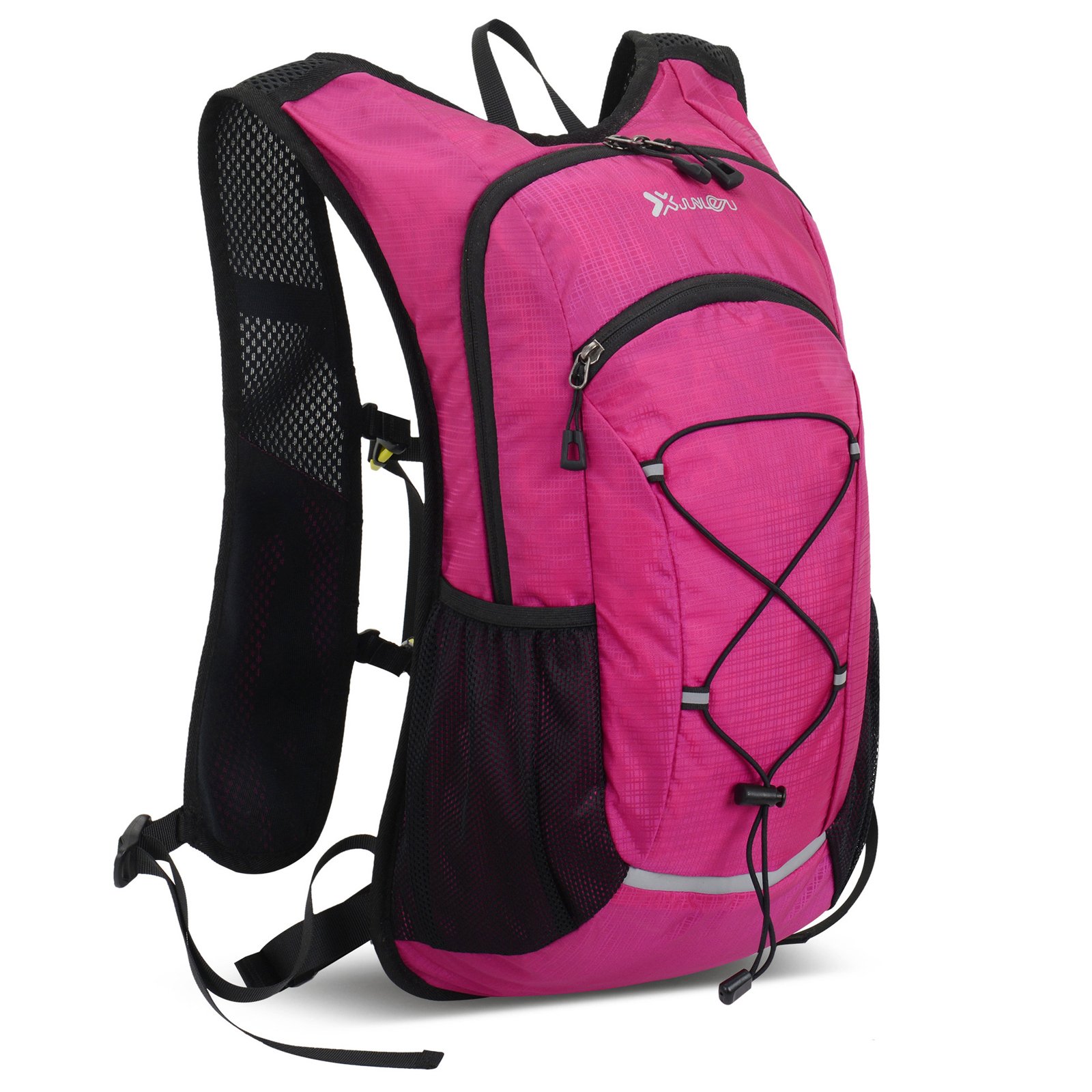 Plecak turystyczny JUNLETU, wielofunkcyjny plecak alpinistyczny, wodoodporna nylonowa torba na wodę, torba podróżna i rowerowa, różowy