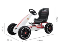 Jeździki dla dzieci - Gokart na pedały Abarth White - miniaturka - grafika 1
