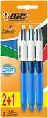 Długopisy - BIC 4 Colour Grip Ball Point Pen 3 sztuki sortowane kolorystycznie 889930 - miniaturka - grafika 1