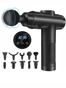 PISTOLET DO MASAŻU Z ODŁĄCZANĄ RĄCZKĄ 12 POZIOMÓW PRĘDKOŚCI USB LCD - Masażery - miniaturka - grafika 1