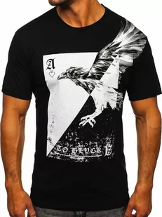 Czarny t-shirt męski z nadrukiem Bolf 142171 - Koszulki męskie - miniaturka - grafika 1