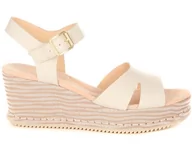 Sandały damskie - Clarks, Sandały damskie, Akilah Eden, beżowy, rozmiar 37 1/2 - miniaturka - grafika 1