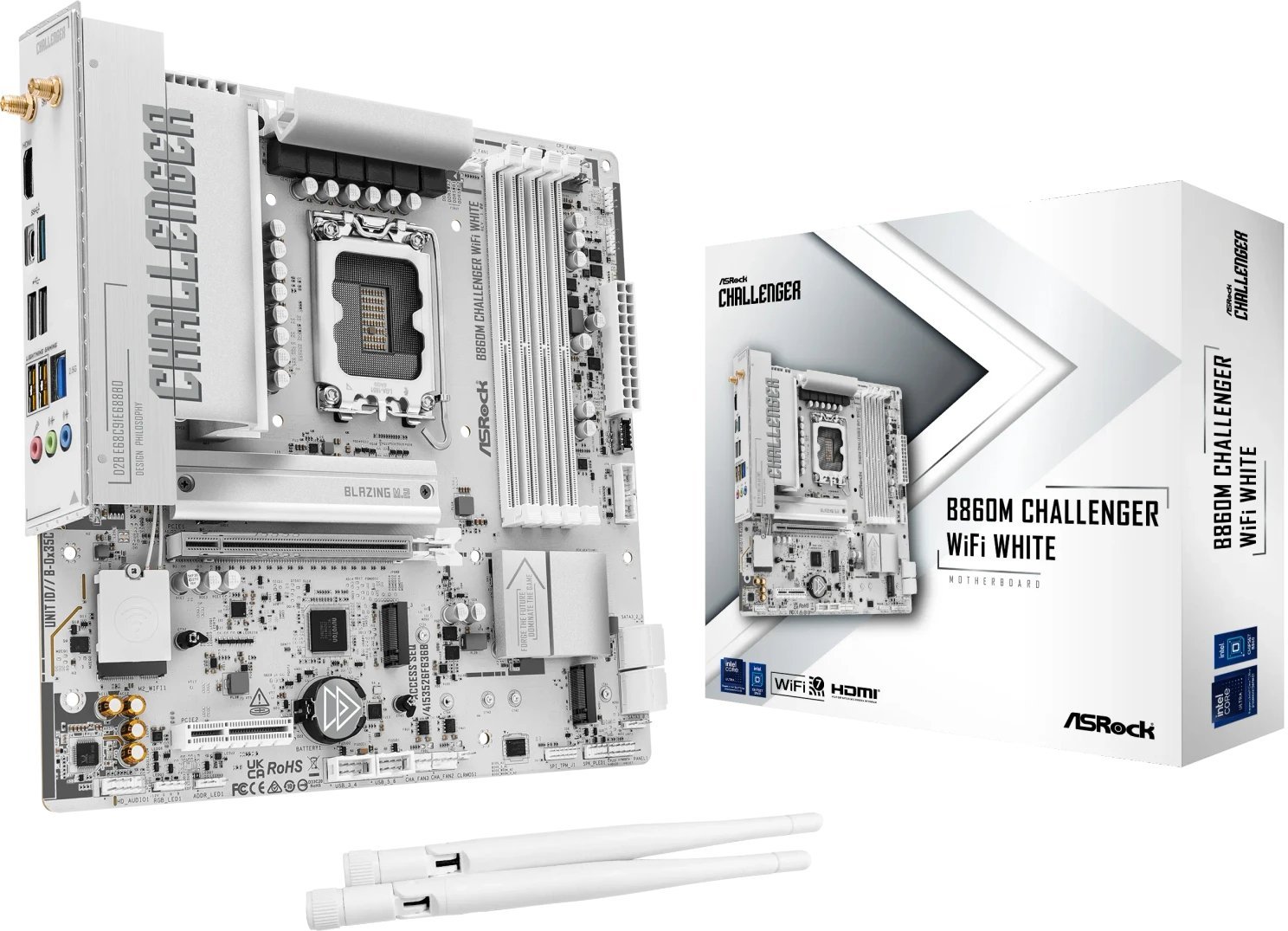 ASRock B860M CHALLENGER WIFI WHITE 90-MXBUQ0-A0UAYZ
