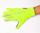 Rękawiczki rowerowe - CHIBA THERMOFLEECE WATERPRO wodoodporne rękawiczki rowerowe fluor - miniaturka - grafika 1