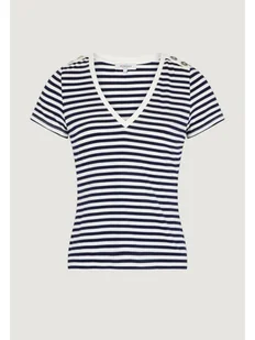 Morgan T-Shirt 241-DINA Granatowy Regular Fit - Koszulki i topy damskie - miniaturka - grafika 1