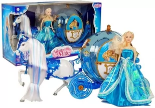 Zestaw Lalka w Karocy Koń do Czesania Niebieska - Mały naukowiec - miniaturka - grafika 1