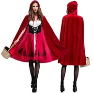 Stroje karnawałowe - Strój Kostium Czerwony Kapturek Sukienka Cosplay Dla Dorosłych L/Xl 164/170 Cm - miniaturka - grafika 1