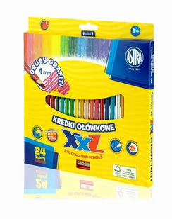 ASTRA Kredki Astra Ołówkowe Hexagonalne 24 Kolory Grafit 4Mm - Przybory szkolne - miniaturka - grafika 1
