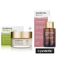 Zestawy kosmetyków damskich - Sesderma Factor G + Reti Age ZESTAW Regenerujący krem przeciwstarzeniowy 50 ml + Serum przeciwzmarszczkowe 30 ml - miniaturka - grafika 1