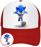 Czapki i chusty sportowe męskie - CZAPKA Z DASZKIEM SONIC DLA DZIECI NA LATO SIATKA CZERWONA BEJSBOLÓWKA - miniaturka - grafika 1