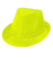 Moda i Uroda OUTLET - Widmann Widmann 01249 Fedora kapelusz, uniseks  dla dorosłych, neonowy żółty, rozmiar uniwersalny 1249 - miniaturka - grafika 1