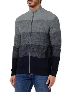 bugatti Męska kurtka z dzianiny, szary-250, XL - Kurtki męskie - miniaturka - grafika 1