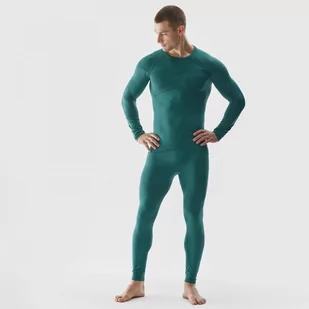 Męskie legginsy termoaktywne 4F 4FRAW23USEAM144-46S - morskie - Spodnie sportowe męskie - miniaturka - grafika 1