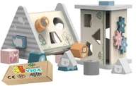 Zabawki sensoryczne - Drewniany Domek Edukacyjny SORTER VIGA zabawka sensoryczna dla niemowląt 24m+ monstessori - miniaturka - grafika 1